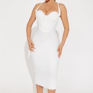 FASHION NOVA White Midi Dress